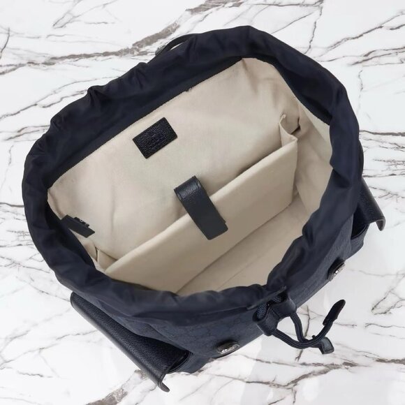 GUCCI Ophidia Monogram Logo Backpack Blue/Black - Picture 8 of 8